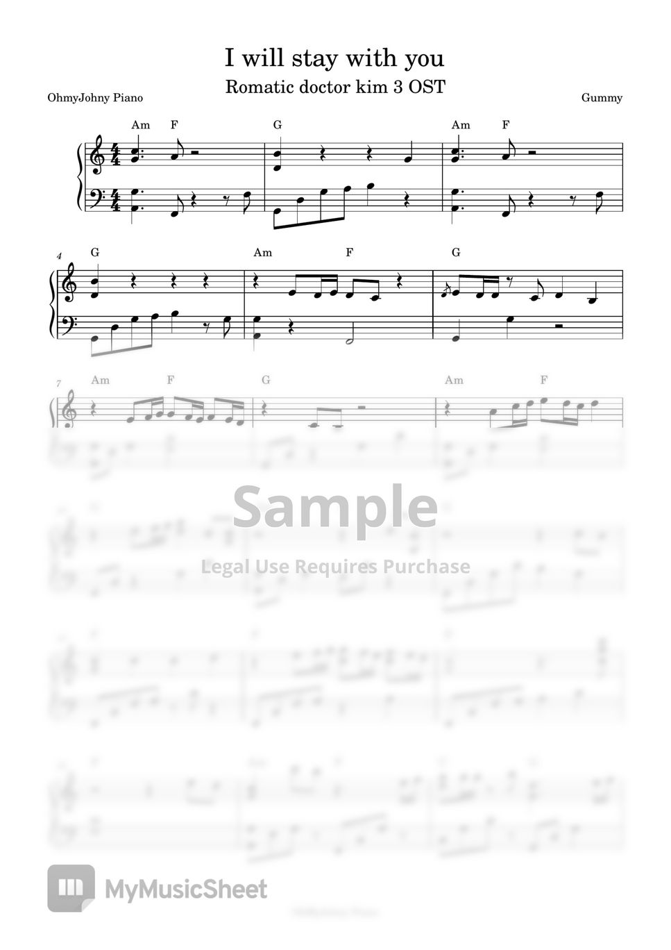 gummy-i-will-stay-with-you-dr-romantic-3-ost-cmajor-sheets-by