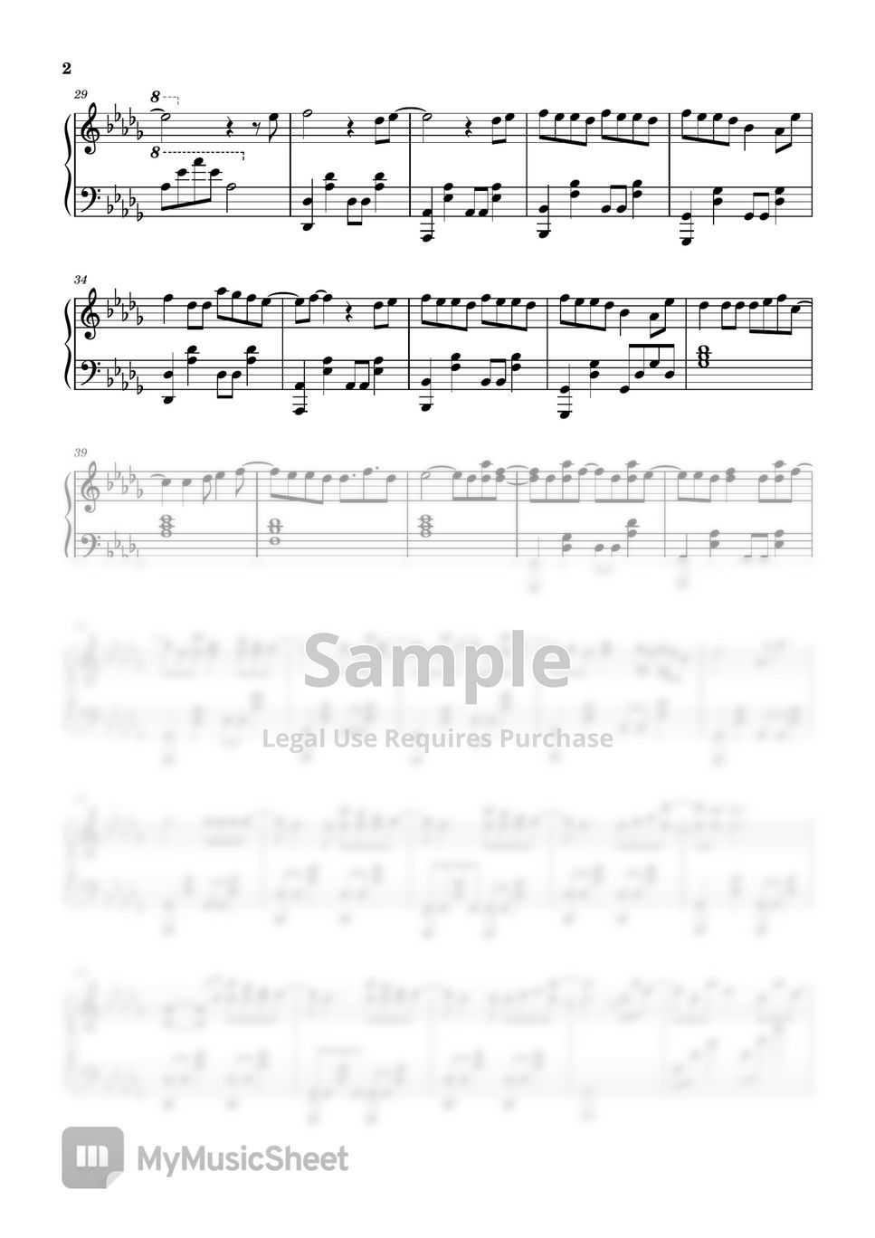We The Kings Sad Song Sheet by Leisure Piano Sheets YT
