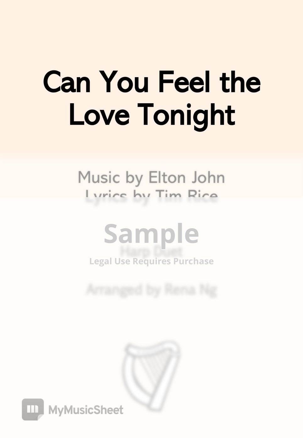 Elton John - Can You Feel the Love Tonight (Harp Duet / Harp & Piano) by Harp With Me