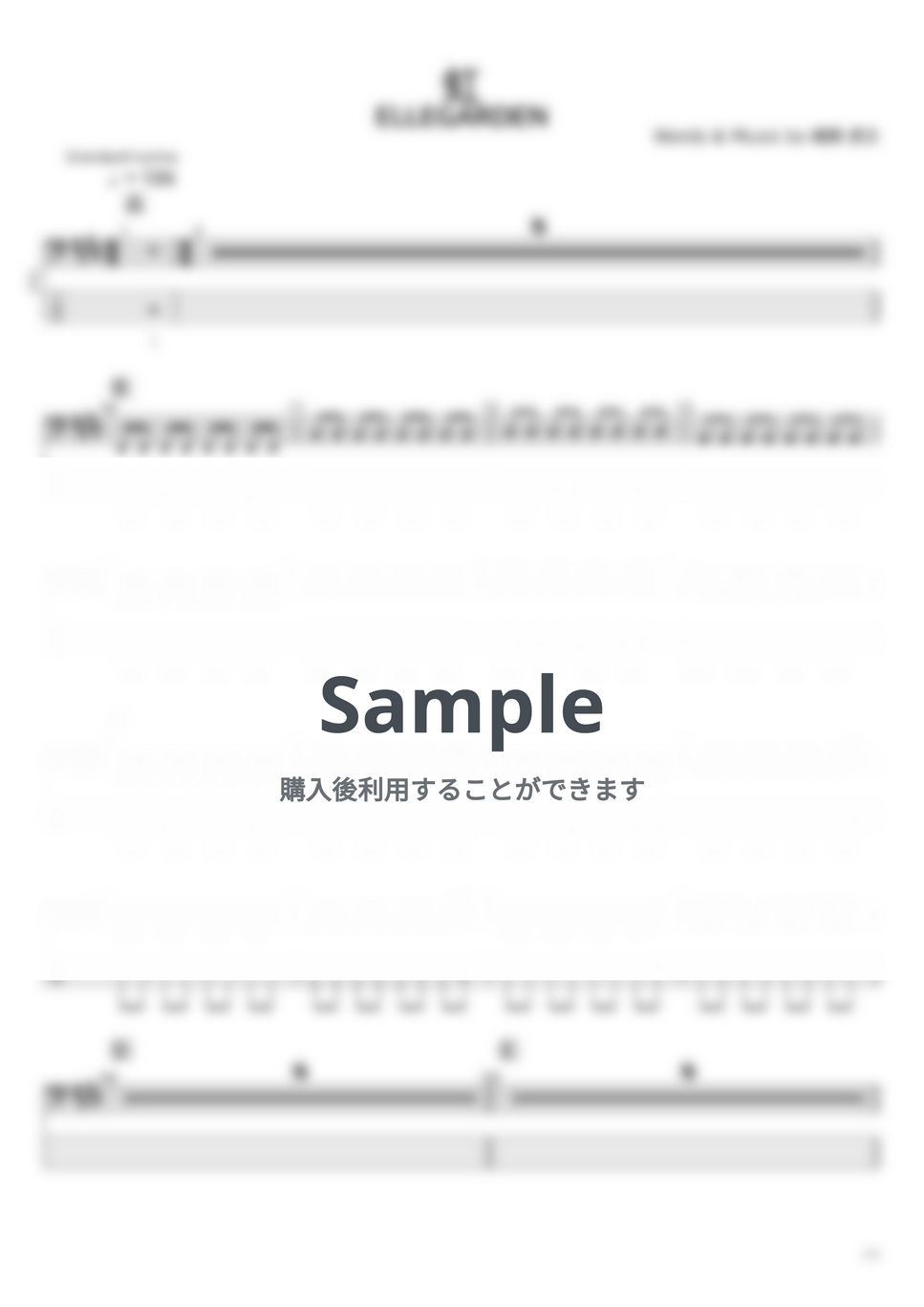ELLEGARDEN - ELLEGARDEN ベースTAB譜面 5曲セット集Ⅲ by たぶべー