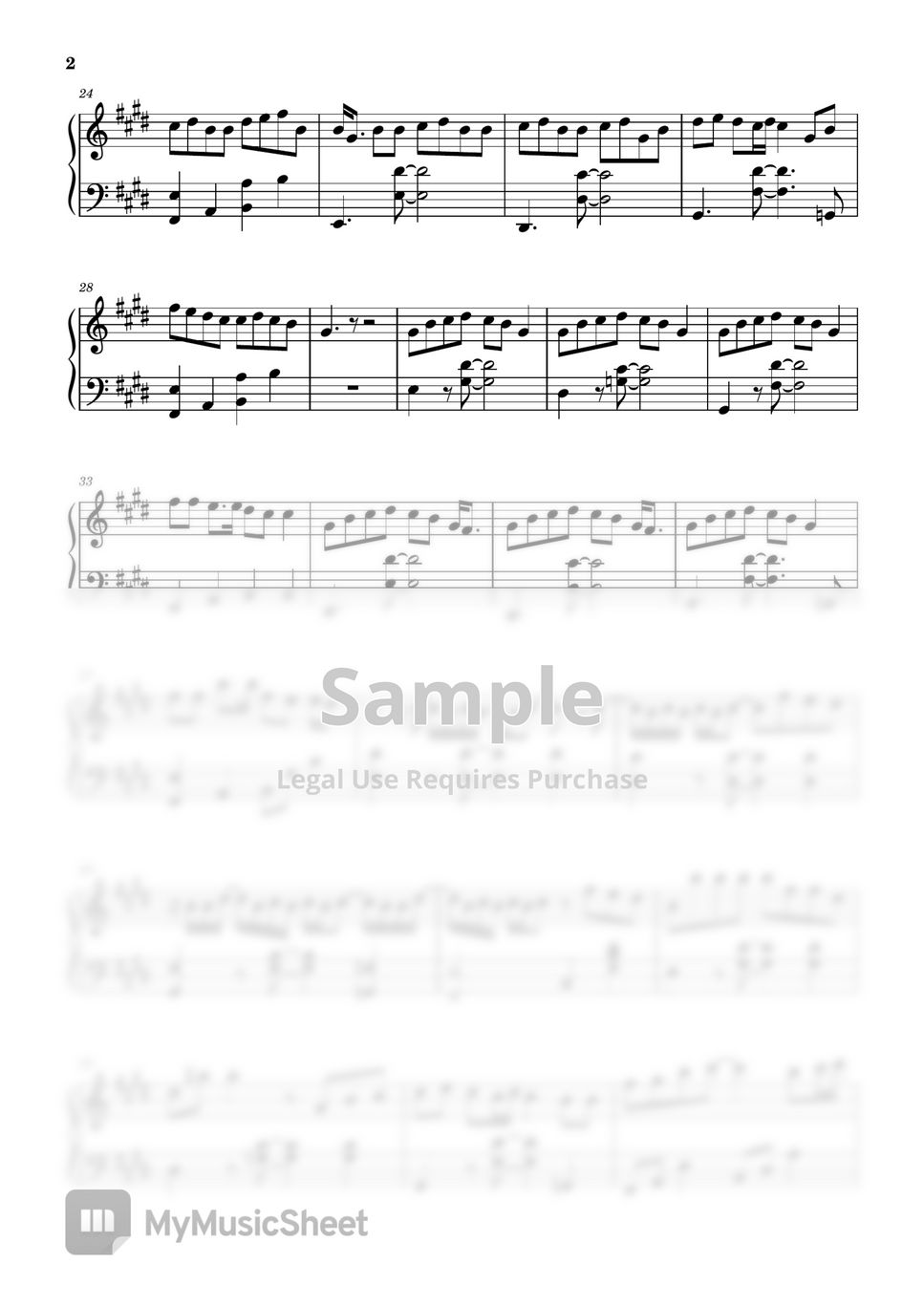 Jung Kook - Seven (piano cover/original key/★★☆☆) by sakuyamaP