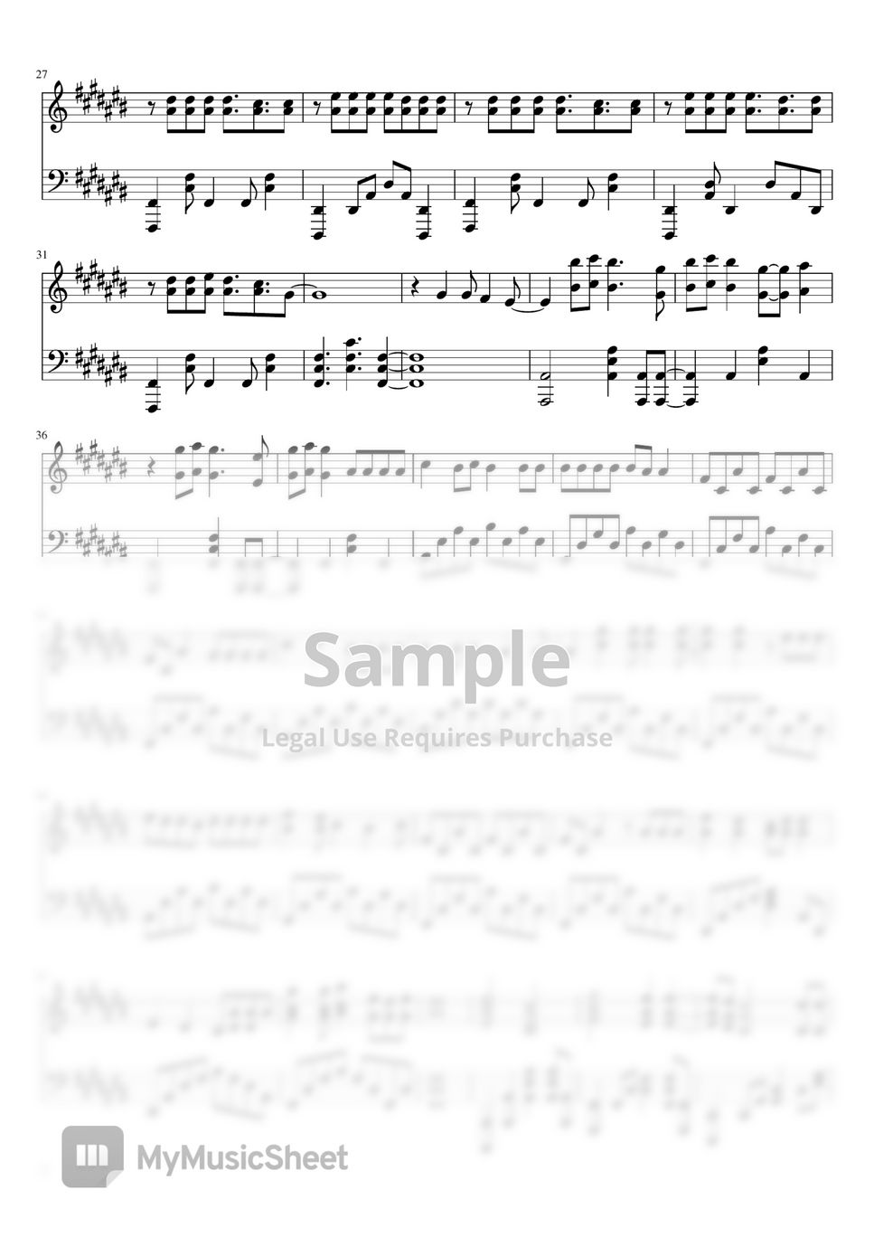 Citizen Soldier Im Not Okay 樂譜 by Leisure Piano Sheets YT