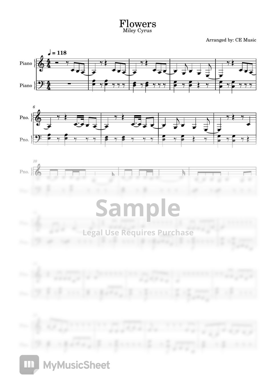 Miley Cyrus - Flowers Lyrics Printable : Miley Cyrus