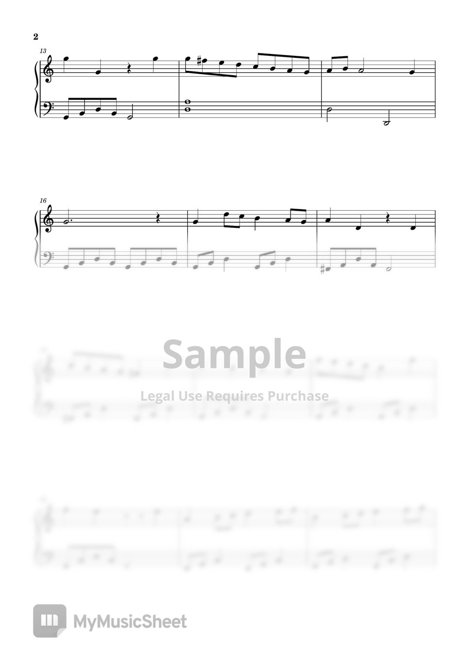 비발디 - 비발디 '사계 중겨울' (2악장) (쉬운피아노악보) by My Uk Piano