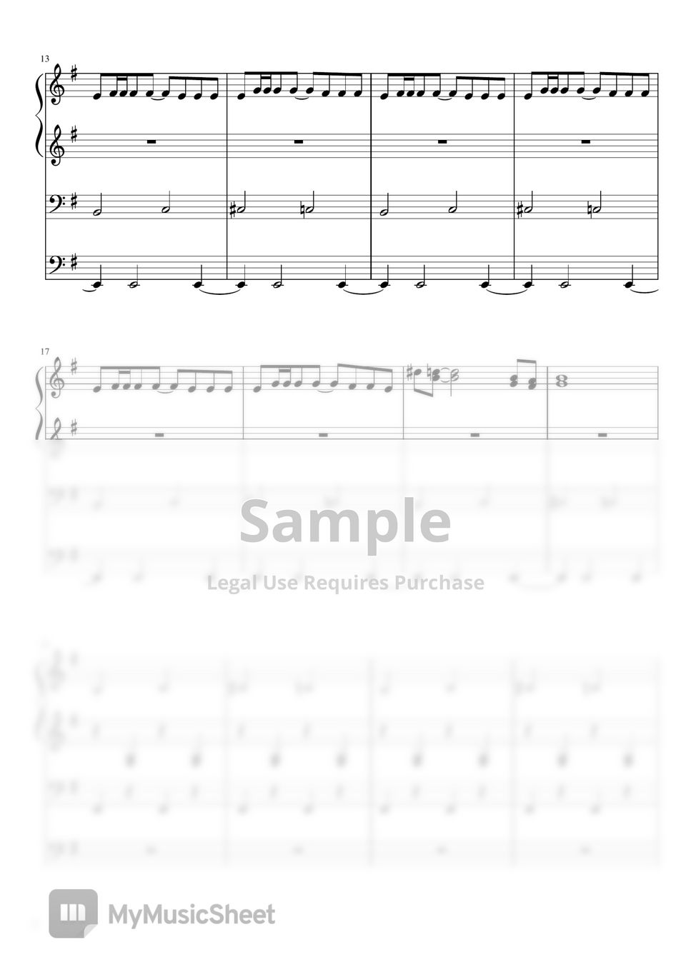 Monty Norman James Bond 007 Theme (For Piano Four Hand) Sheets by poon