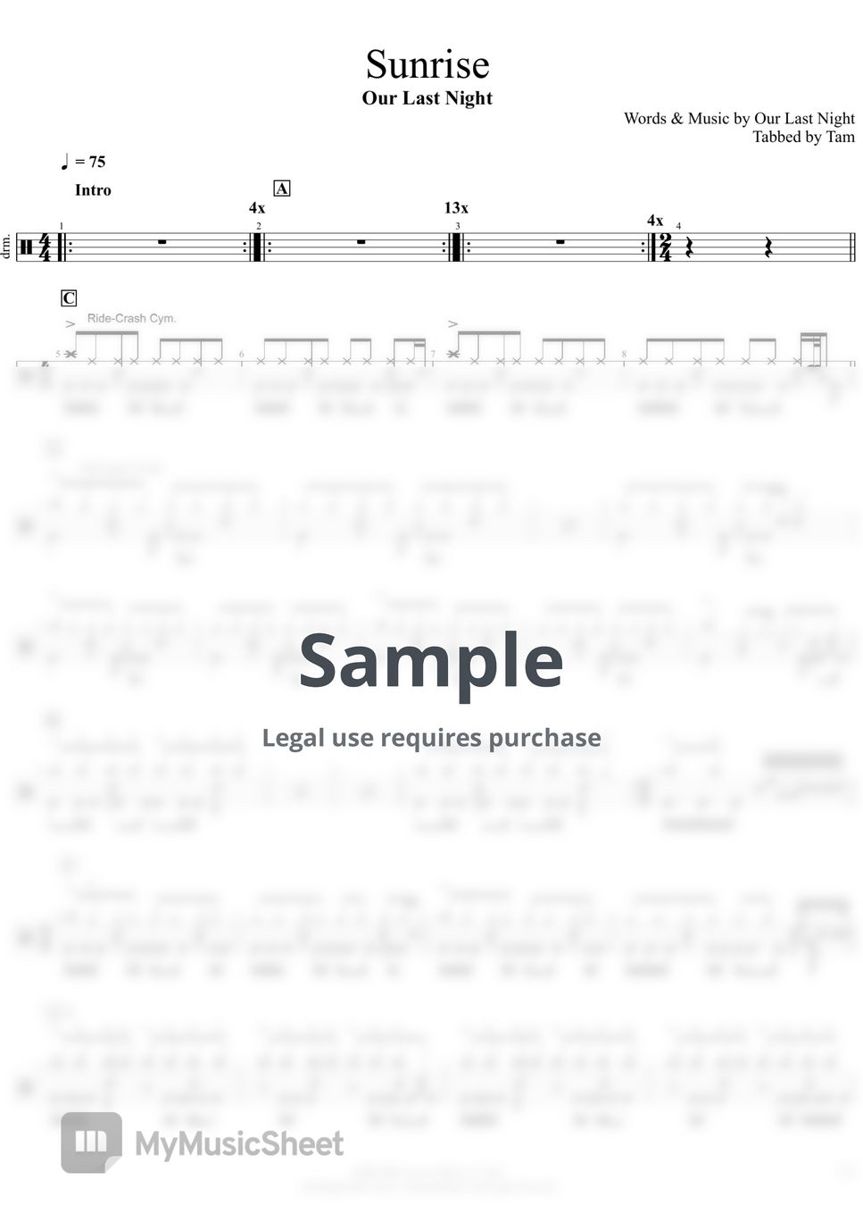 Our Last Night - Sunrise (Our Last Night / Sunrise) Sheets by Tam Shau