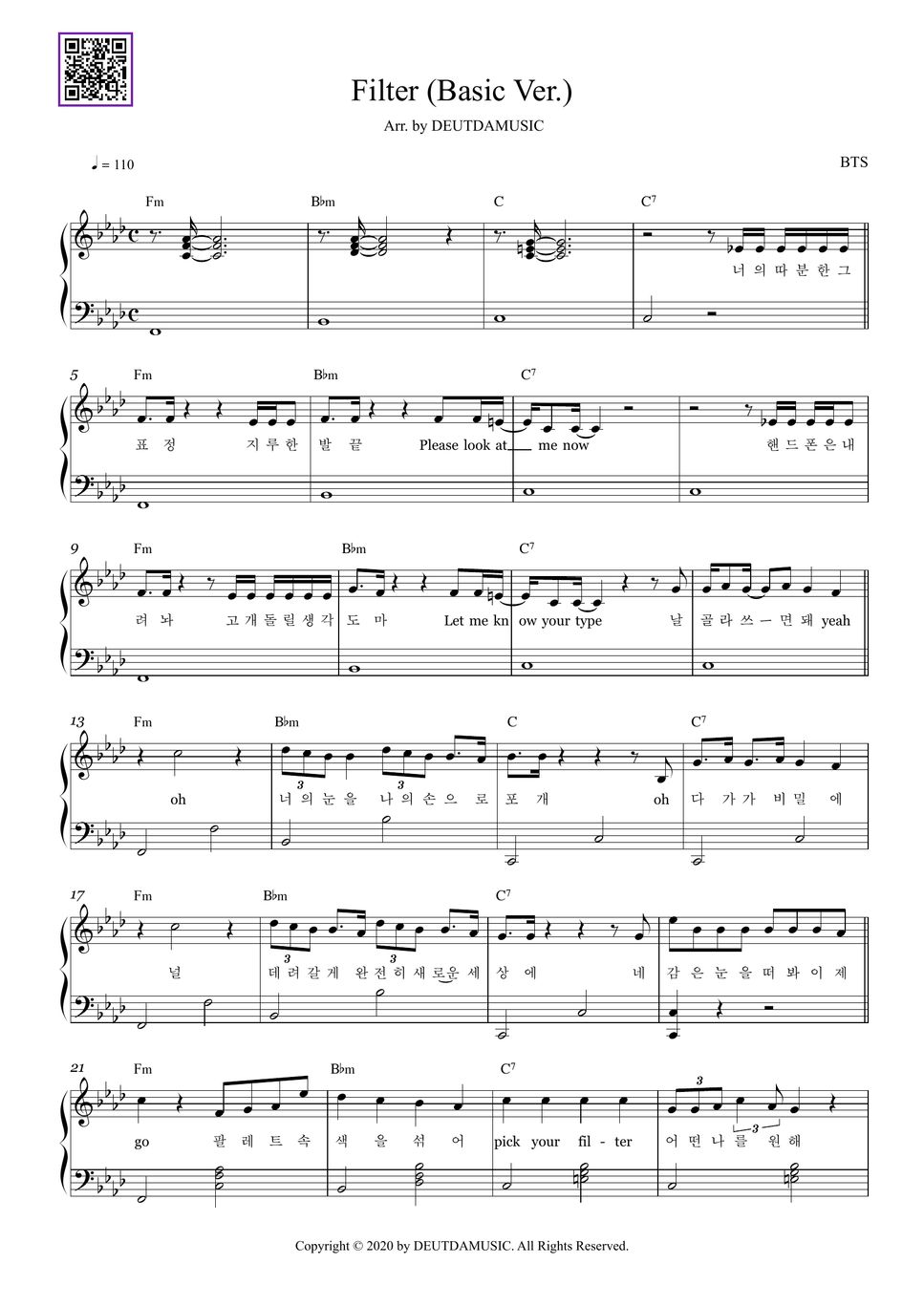 BTS(Jimin) Filter (Basic Ver.) Sheet by DEUTDAMUSIC