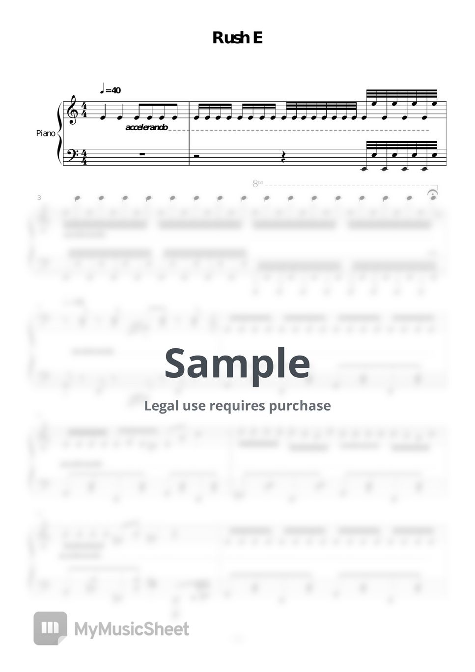 Sheet Music Boss - Rush E by Tiancc