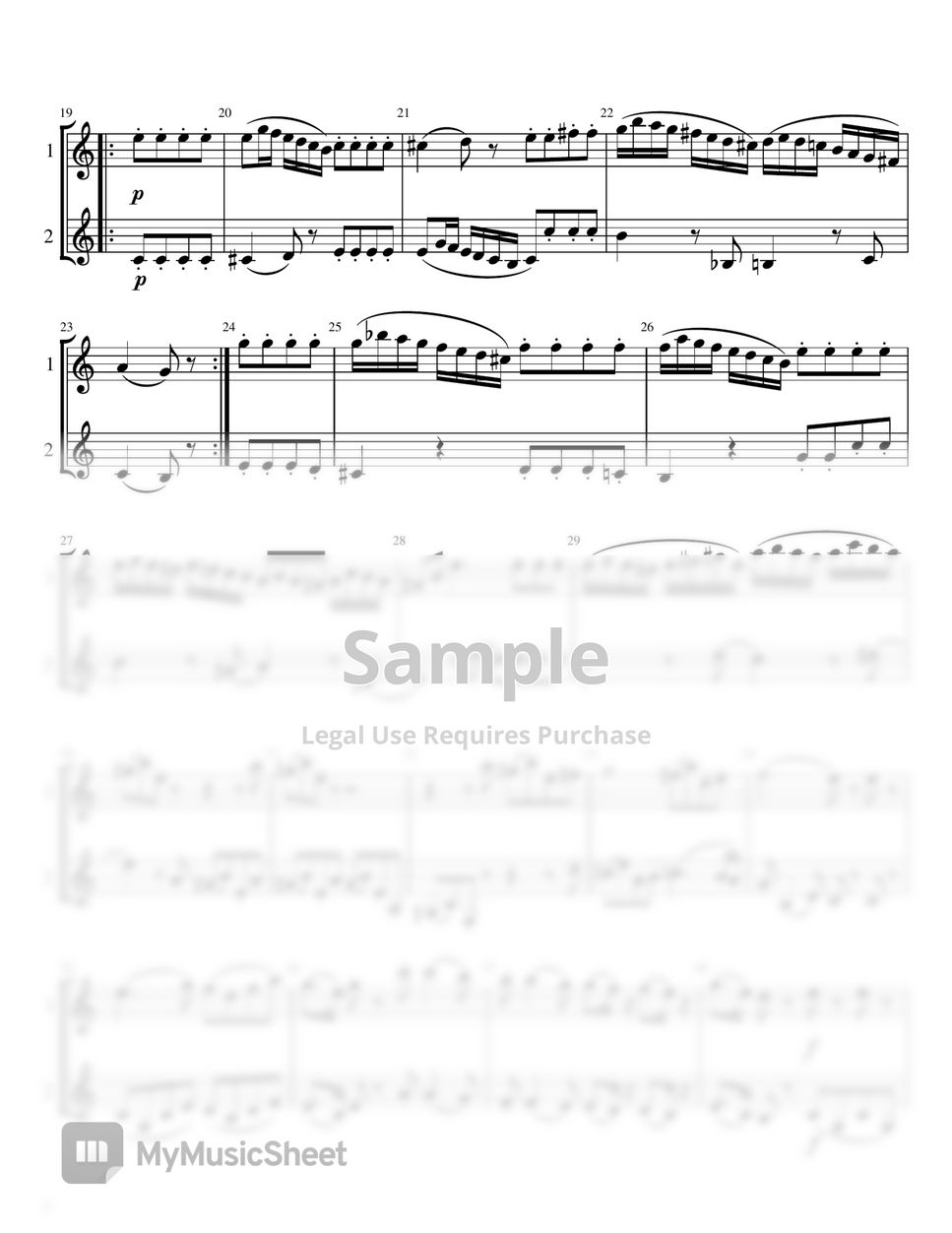 Wolfgang Amadeus Mozart - Eine kleine Nachtmusik KV 525  2nd movement (모짜르트, 아이네클라이네나흐트뮤직, 2악장, 클라리넷) by paganic
