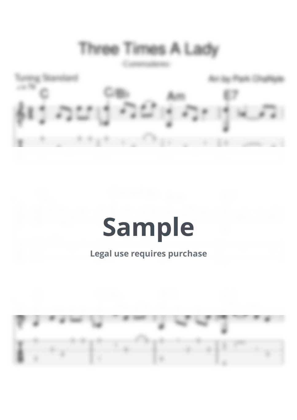 Lionel Richie(Commodores) - Three Times A Lady (Acoustic Fingerstyle Guitar Solo) by Park ChaNyle