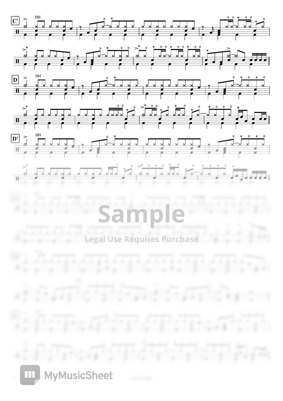 BUMP OF CHICKEN - SOUVENIR -anime「SPY×FAMILY」Opening- by Cookai's J-pop Drum sheet music!!!