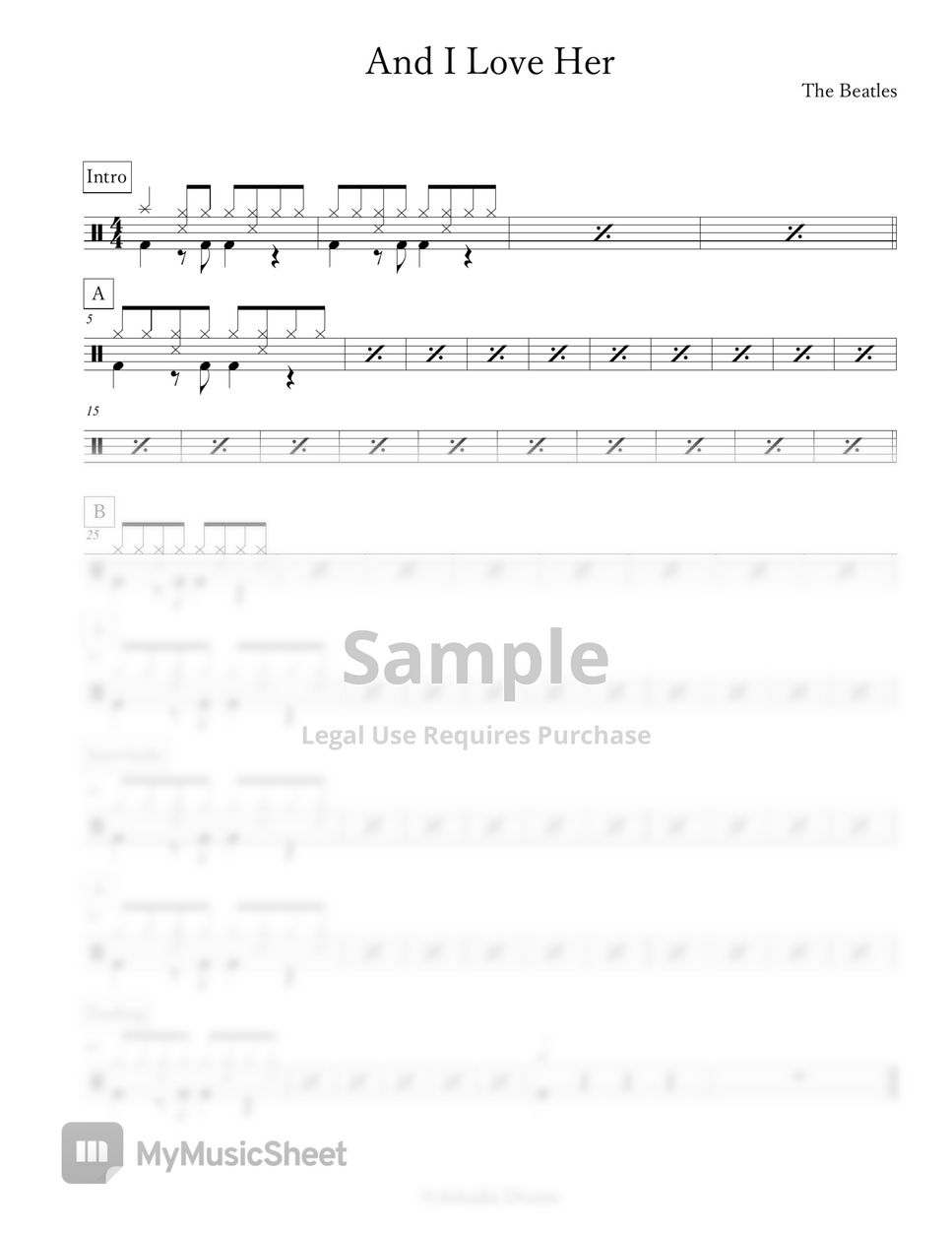 the-beatles-and-i-love-her-sheets-by-arkadia-drums
