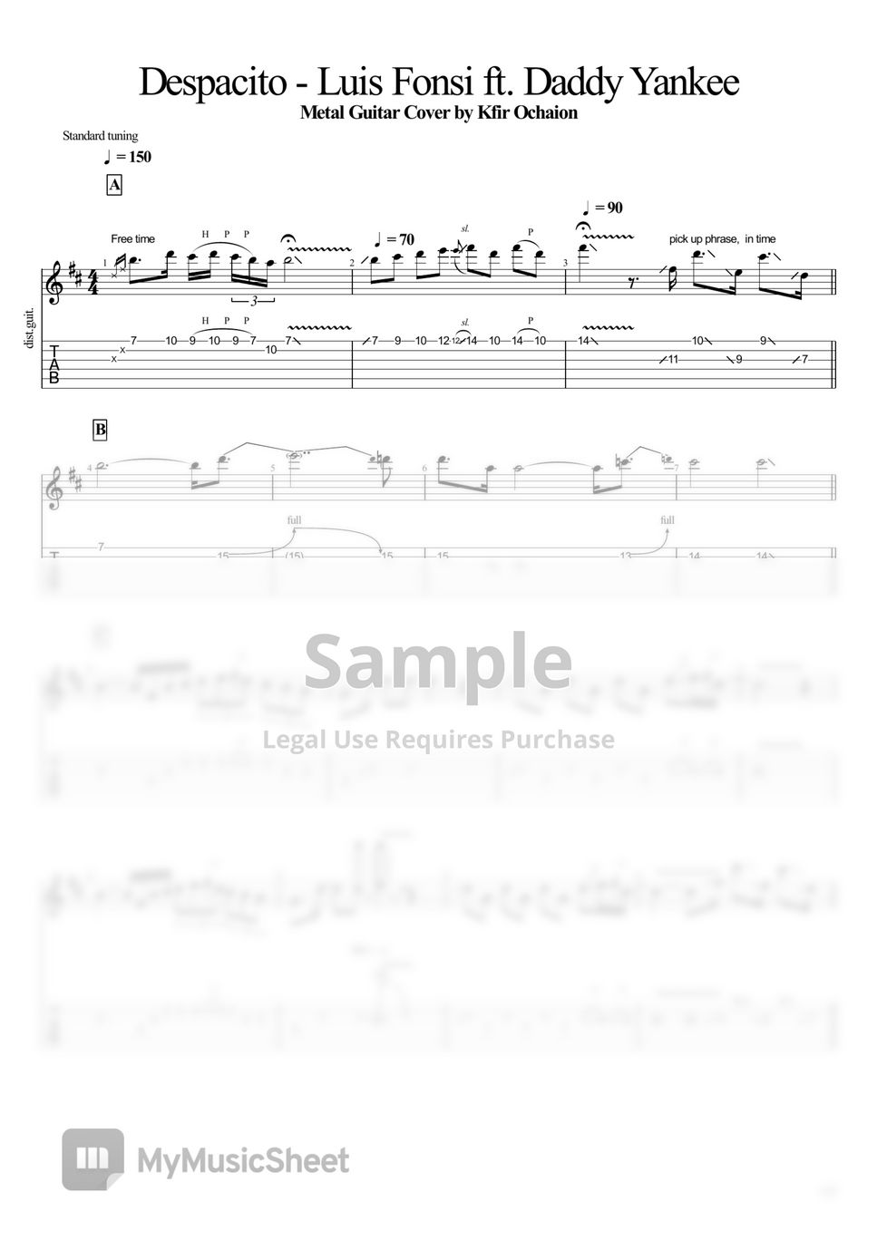 Luis Fonsi Despacito Metal Sheets by Kfir Ochaion