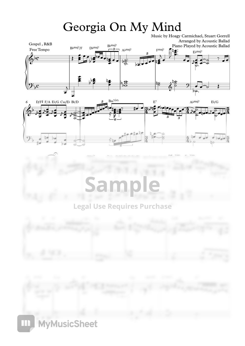 Hoagy Carmichael and Stuart Gorrell On My Mind (Solo Piano