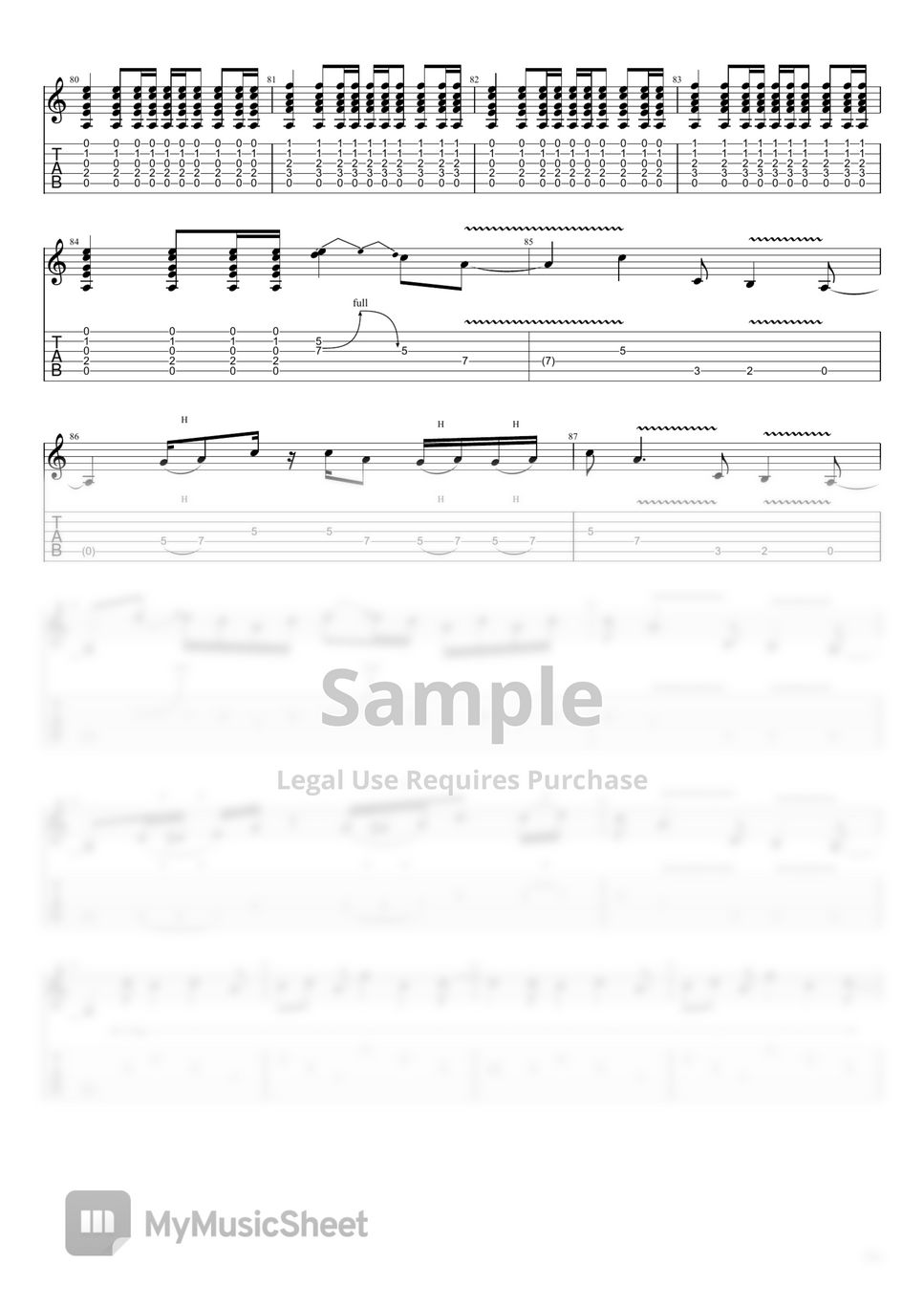 Oasis - Live Forever (Live) エレクトリックギタータブPDF | DCGuitar