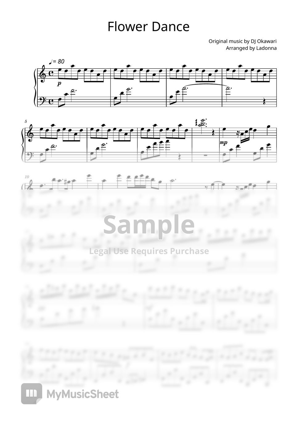 DJ Okawari Flower Dance Sheets by Ladonna