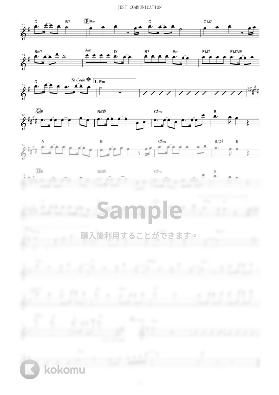 TWO-MIX - JUST COMMUNICATION (『新機動戦記ガンダムW』 / in Bb) by muta-sax