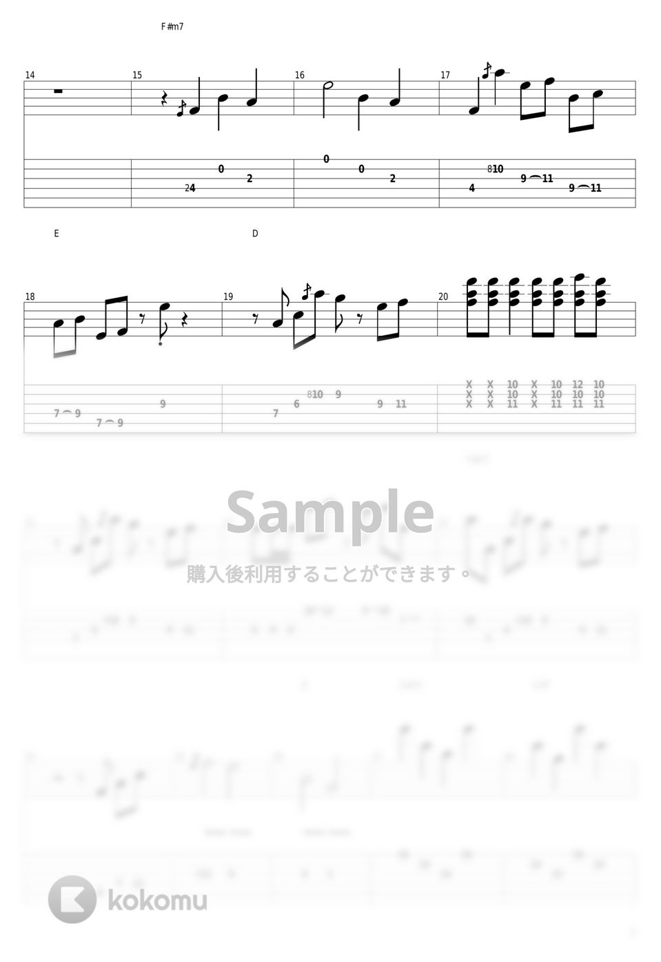 結束バンド - ギターと孤独と蒼い惑星 by guitar cover with tab