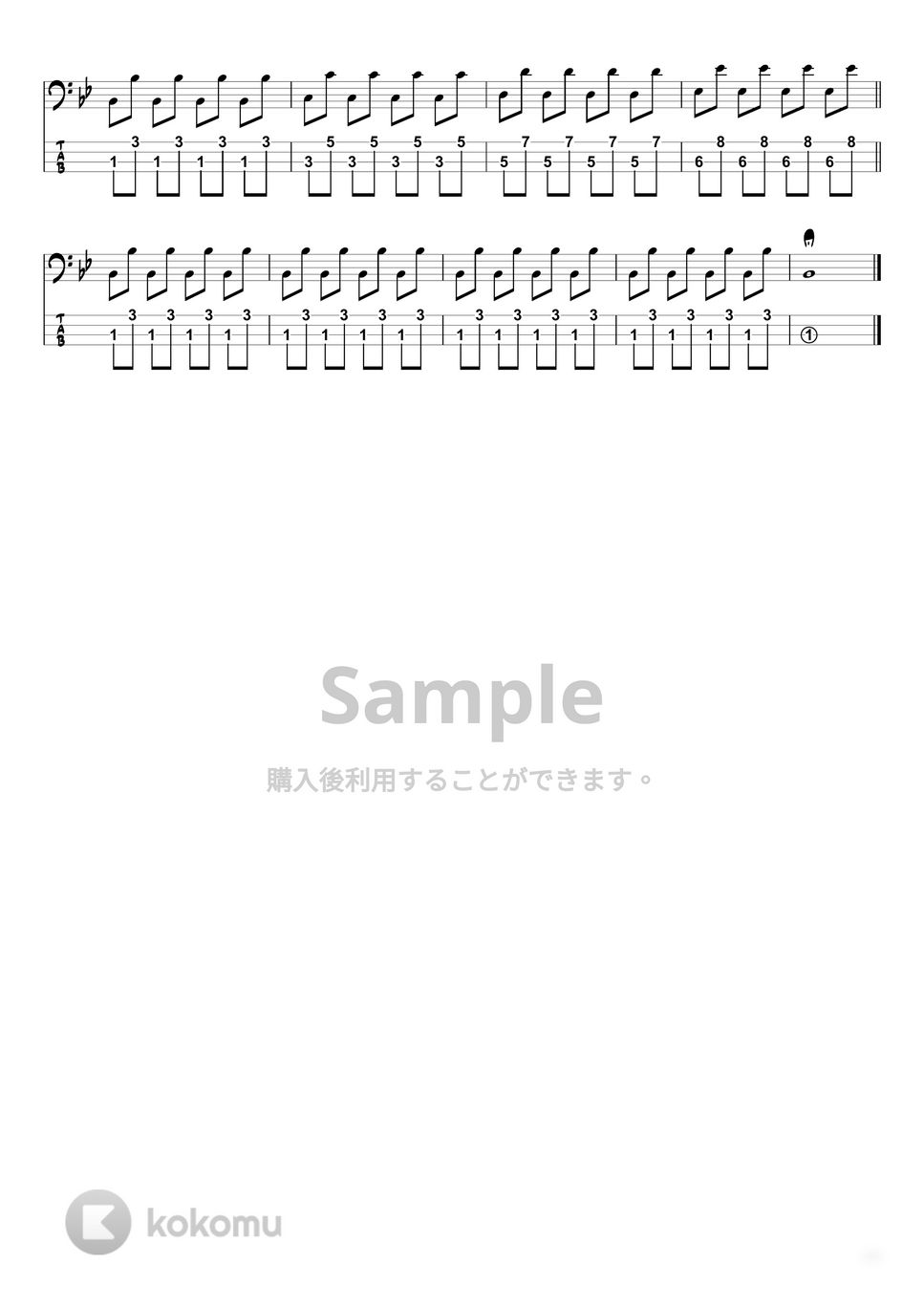 德永英明 - 夢を信じて (ベースTAB譜☆4弦ベース対応) by swbass