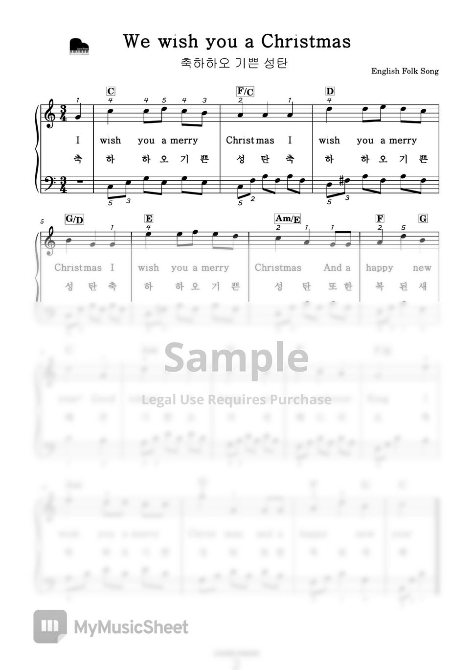 Various Composers - 쉬운 크리스마스 캐롤 모음집 (Christmas Carol Collection)) (15곡, 22개 악보) by Lucid Piano