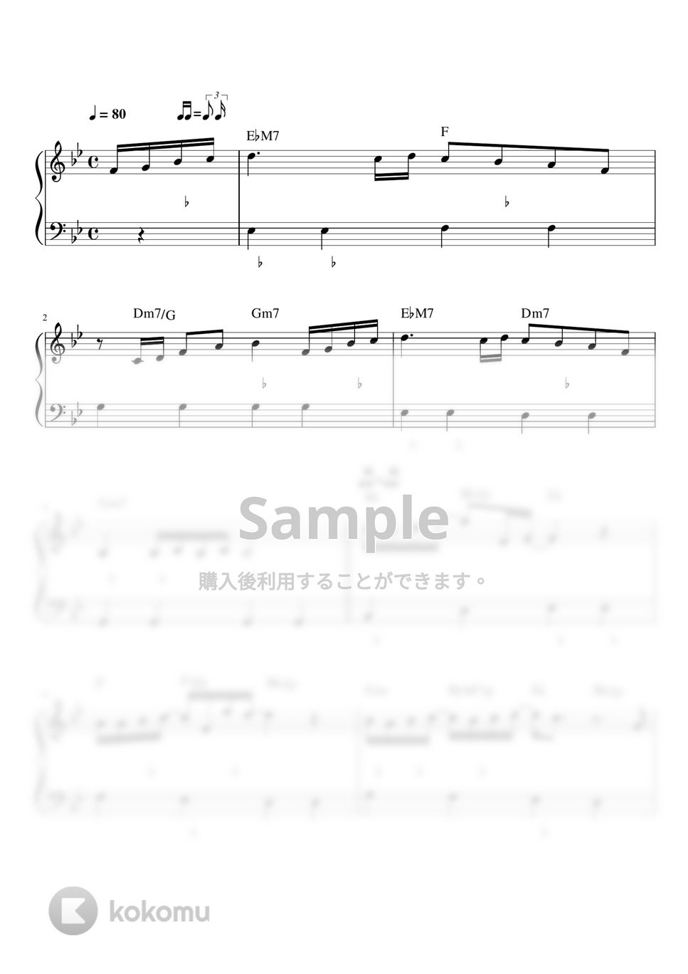 小田和正 - たしかなこと (ピアノ楽譜 / かんたん両手 / 歌詞付き / ドレミ付き / 初心者向き) by piano.tokyo