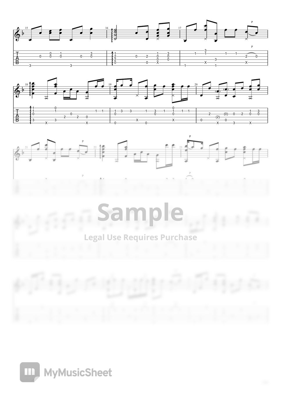 BTS (방탄소년단) Lights [Fingerstyle Guitar] Tab + 1staff by Sapphire Moon
