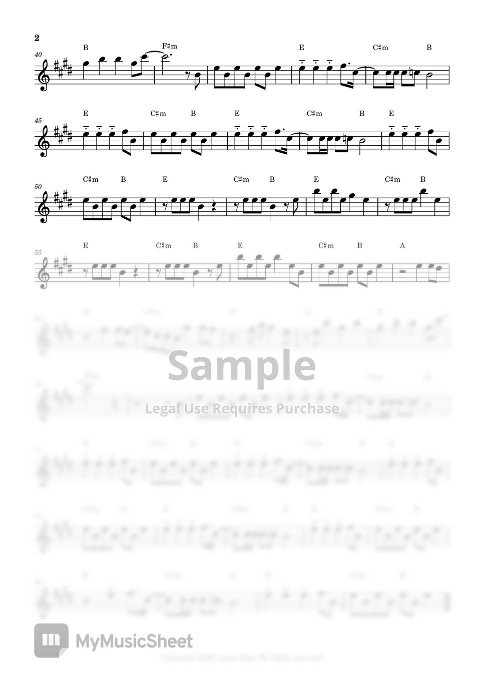 오마이걸(Oh My Girl) - 돌핀(Dolphin)_E Major (Flute Sheet Music) by SONYE FLUTE