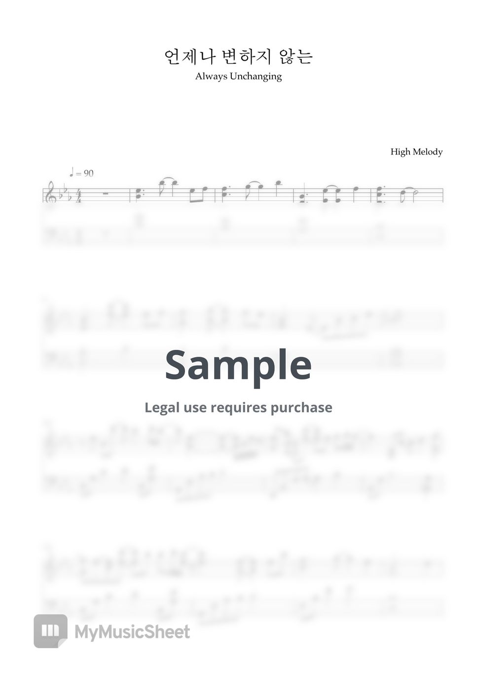 high-melody-always-unchanging-sheets-by-high-melody