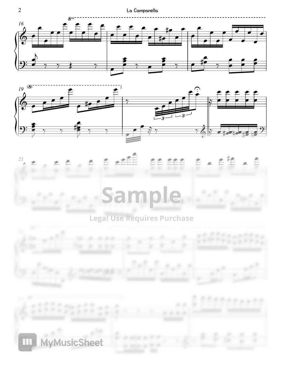 F. Liszt (리스트) - La Campanella (라 캄파넬라) (Easy ver. Aminor) by Gloria L.
