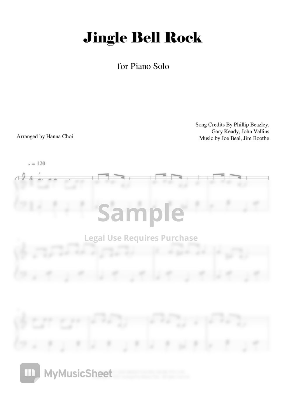 바비헬름스 - 징글벨 락 Jingle Bell Rock - 크리스마스 캐롤 (piano solo) by YANGCHO