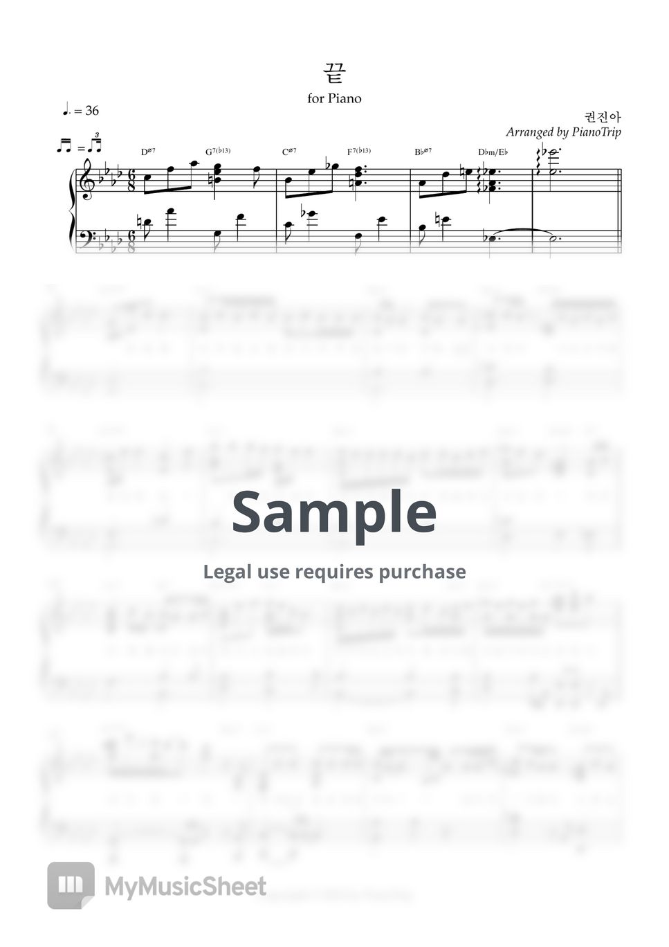  solo piano sheets by pianotrip