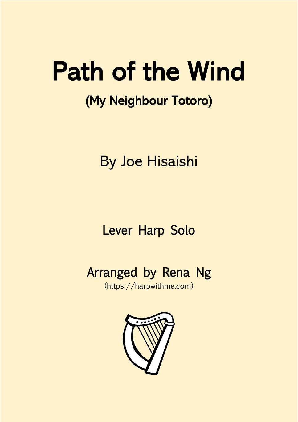 Joe Hisaishi - Path of the Wind (Lever Harp Solo) by Harp With Me