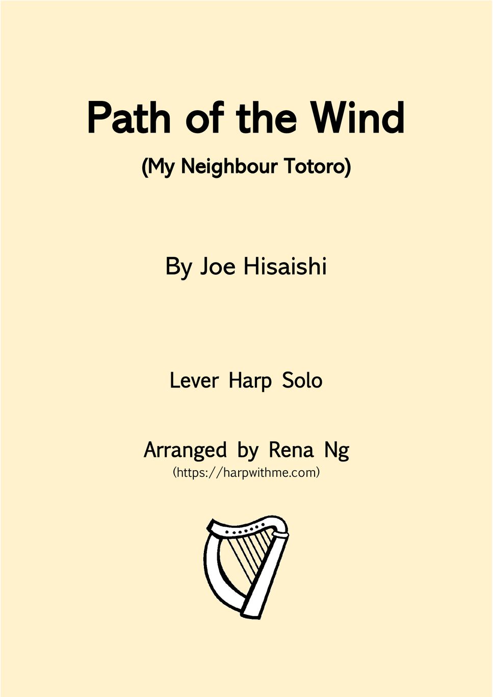joe-hisaishi-path-of-the-wind-lever-harp-solo-sheets-by-harp-with-me