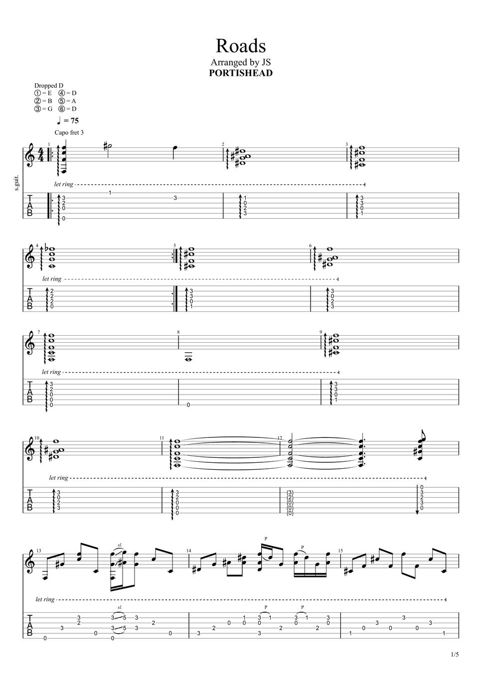 PORTISHEAD Roads Sheets by JSWAVE