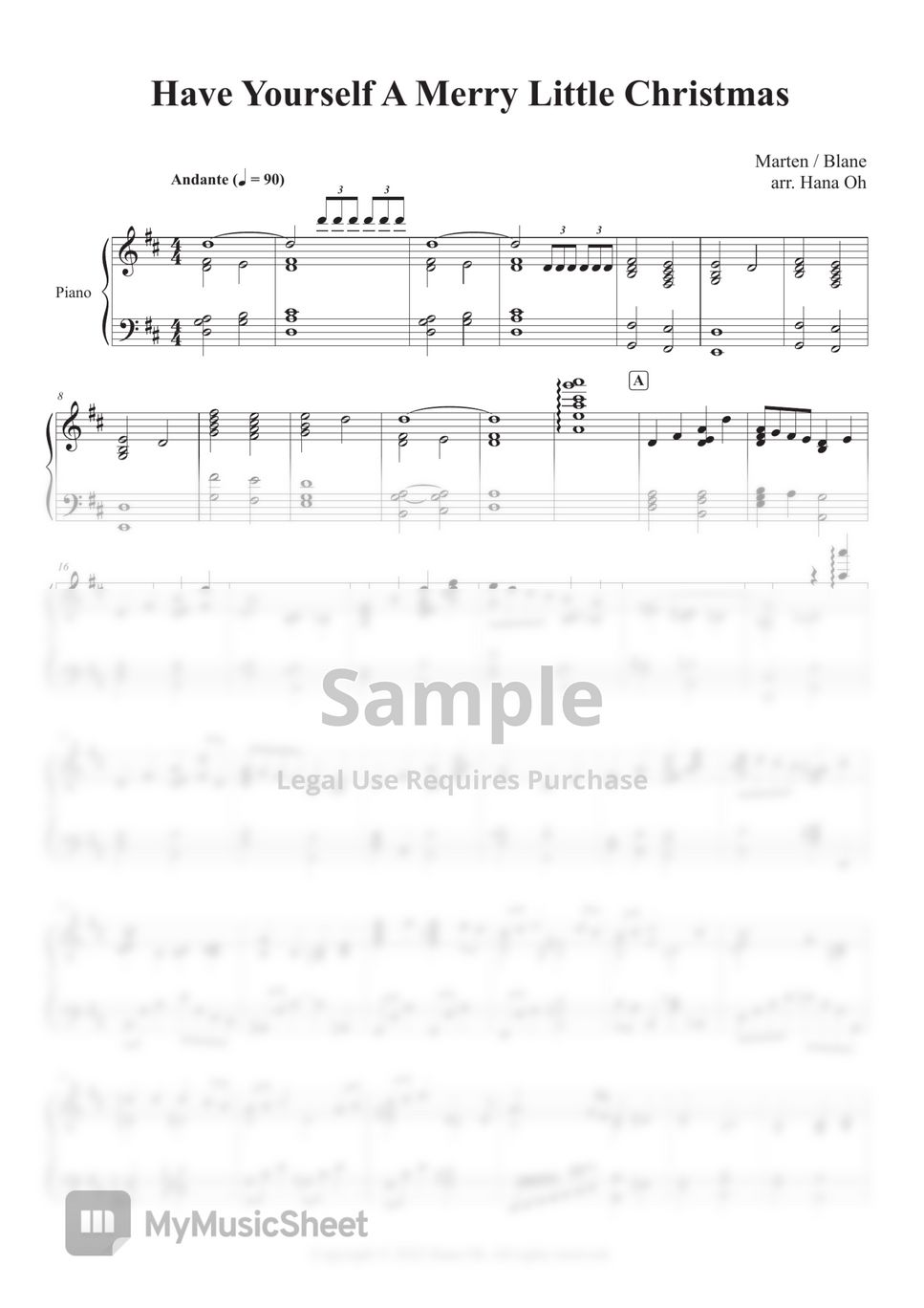 Ralf Blane / Hugh Martin Have Yourself A Merry Little Christmas