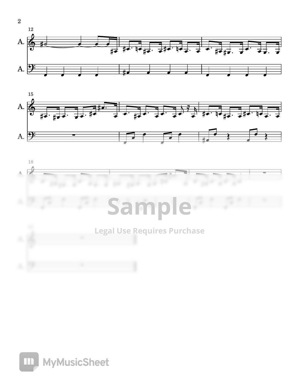 Nasty C Strings and Blings (PIANO SHEET) Sheets by SA Piano