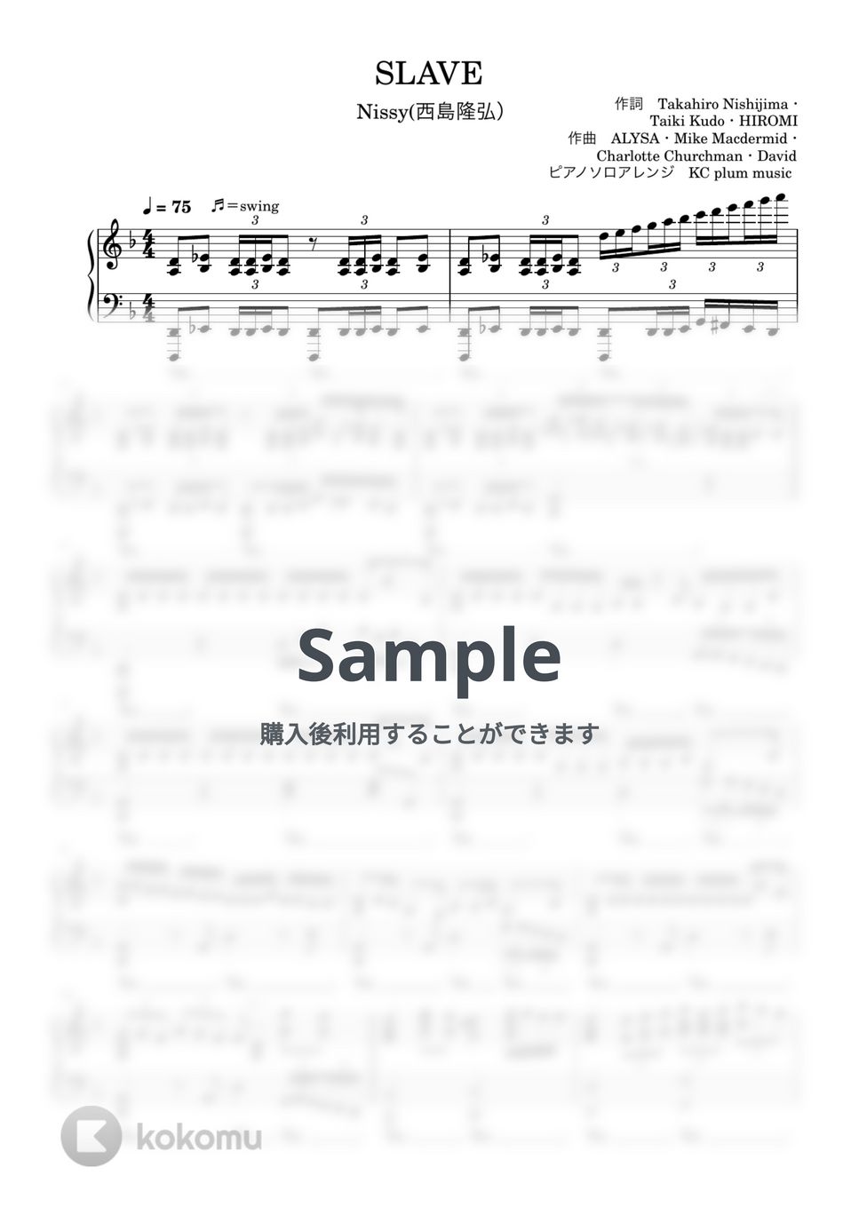 Nissy - SLAVE by KC plum music