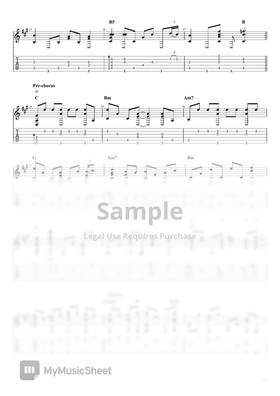 Chord: Hikaru Nara - tab, song lyric, sheet, guitar, ukulele
