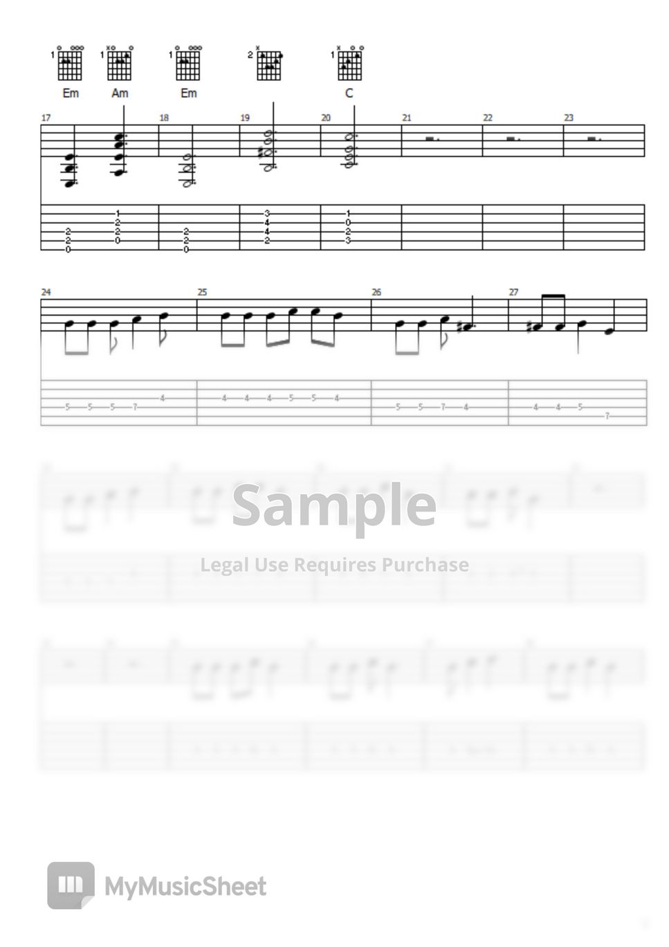 Tom Odell Another Love (Electric guitar version) Sheets by NotM1NE