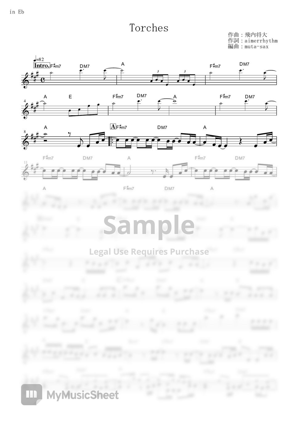 Aimer Torches (Vinland Saga / in Eb) Nuty by mutasax