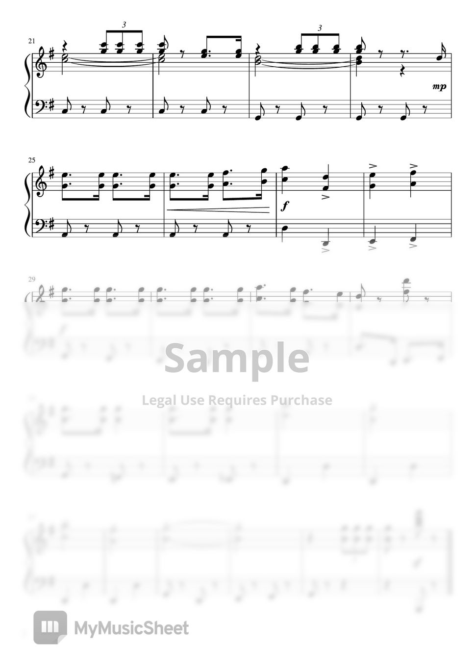 Jimmie Dodd - Mickey Mouse March (Gdur・Piano solo beginner 〜intermadiat) by pfkaori