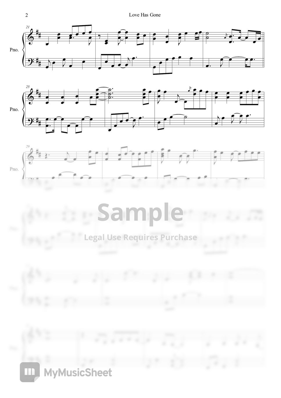 김광석 사랑했지만 (Cold Water 커버) Sheets by TaeHyun Taylor Lee