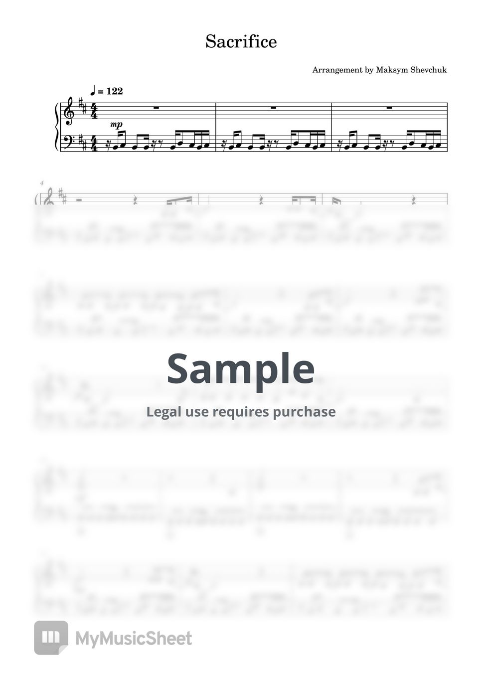 The Weeknd Sacrifice (Piping Hot) 악보 by Maksym Shevchuk