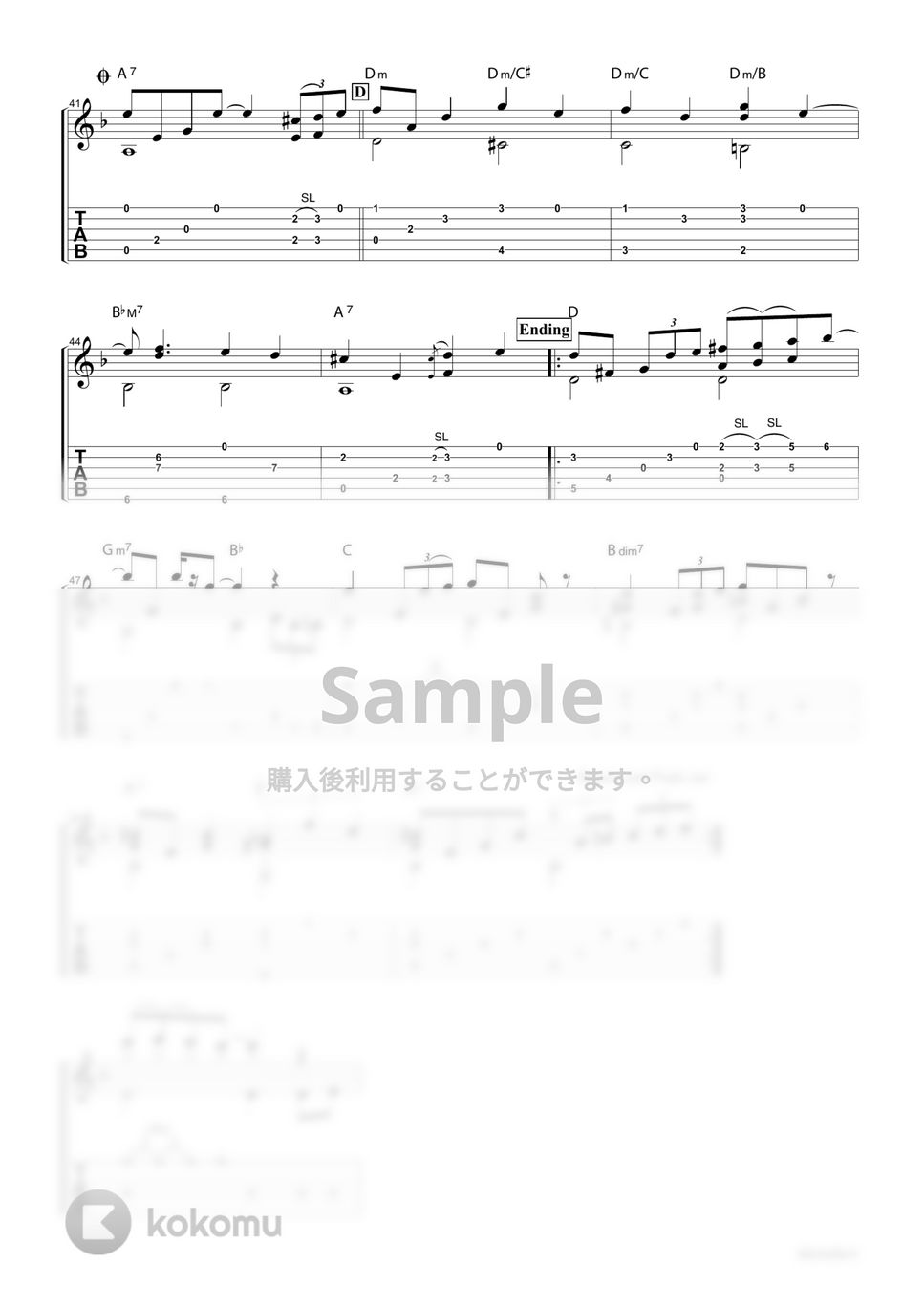The Beatles - Michelle タブ+五線譜 by わたなべゆう