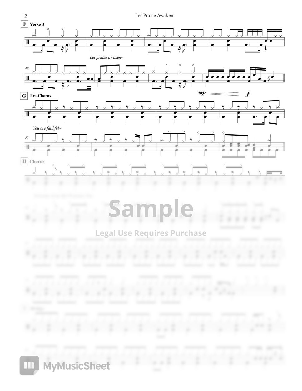 Planetshakers - Let Praise Awaken Sheet by Raymond Goh