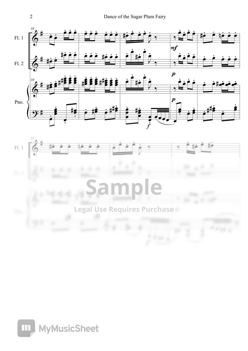 Tchaikovsky - flute duet_Dance of Sugar Plum Fairy(호두까지 인형 사탕요정의 춤) (2Flutes, Piano) by YoungJoo Lee