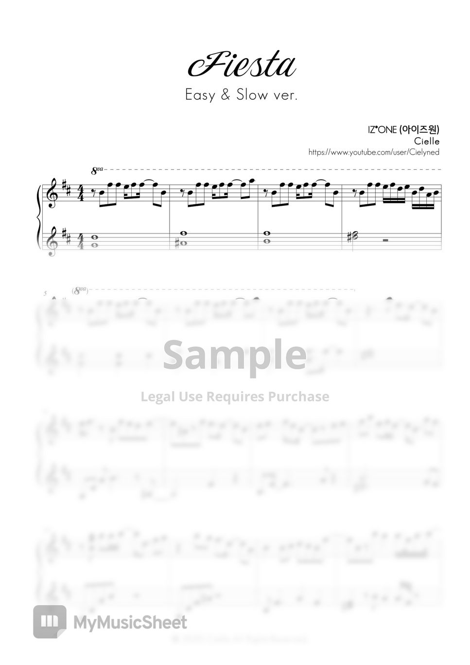 IZ*ONE - FIESTA (Easy&Slow Piano ver.) by Cielle