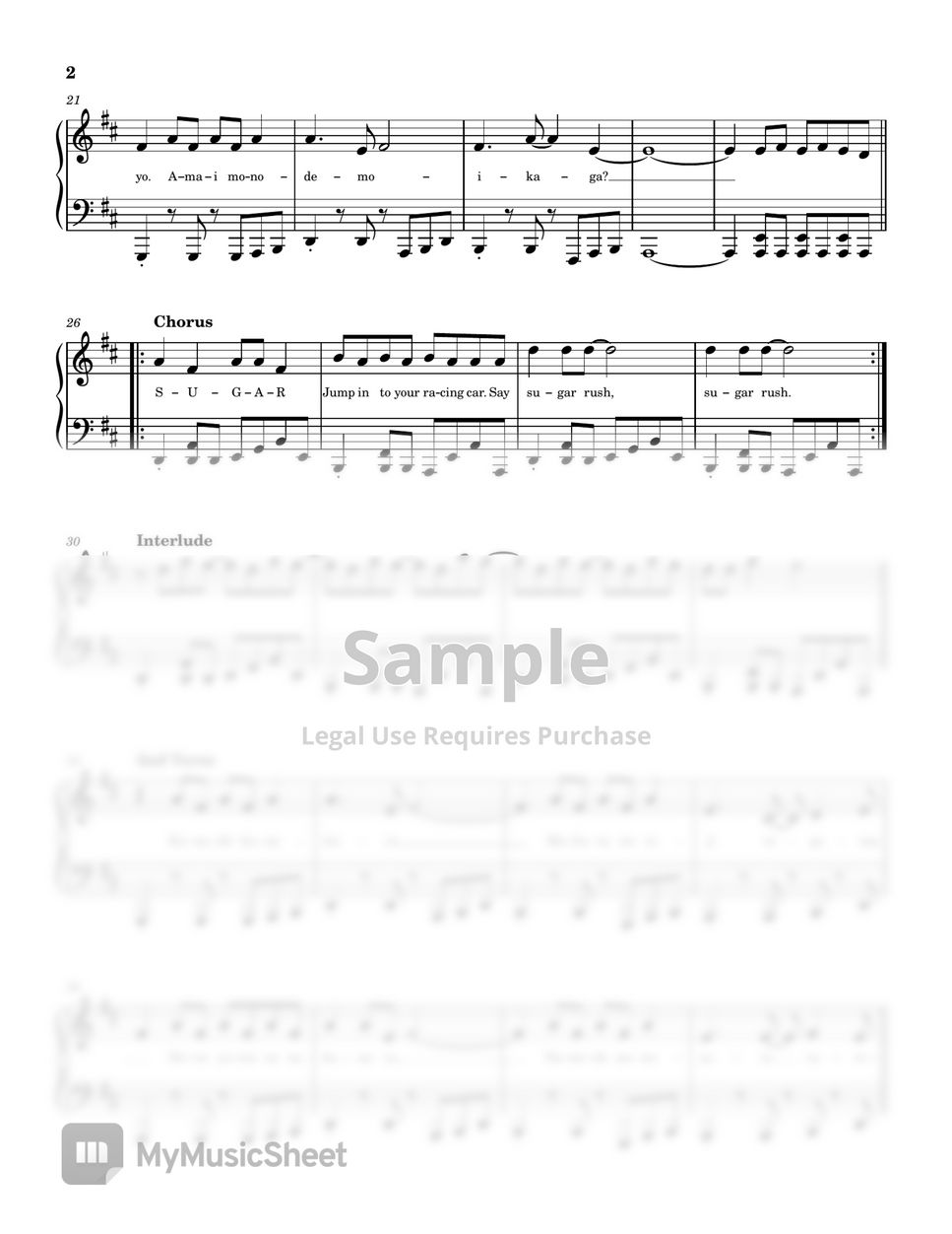 akb48-sugar-rush-from-wreck-it-ralph-sheets-by-pianotato
