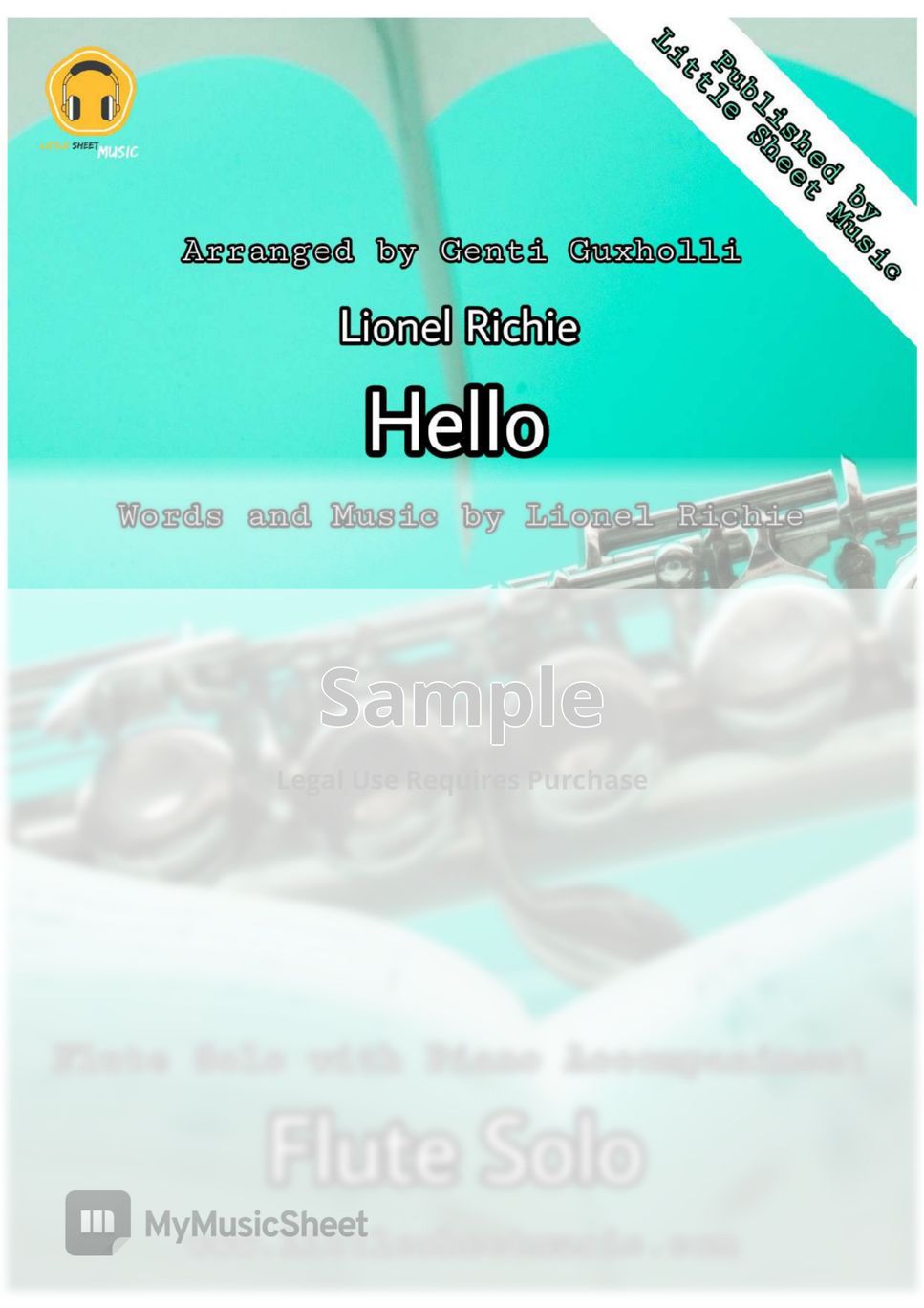 Lionel Richie - Hello (Flute Solo with Piano Accompaniment) by Genti Guxholli