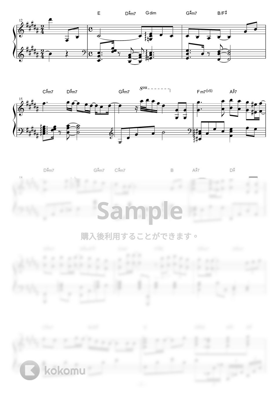 中島美嘉 - 雪の華 by piano*score